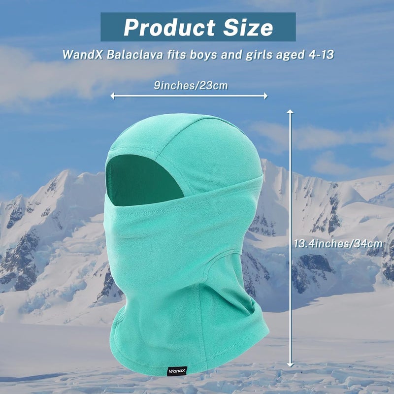 Wandx Winter Balaclava Ski Mask for Kids Windproof Ski Face Neck Warmer for Cold Weather Winter Outdoor Sports - Image 2